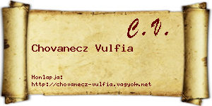 Chovanecz Vulfia névjegykártya